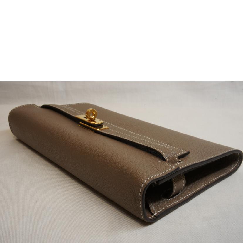 HERMES エルメス/ケリーウォレットトゥーゴー／シェブルミゾル／エトゥープ//Z/ABランク/92