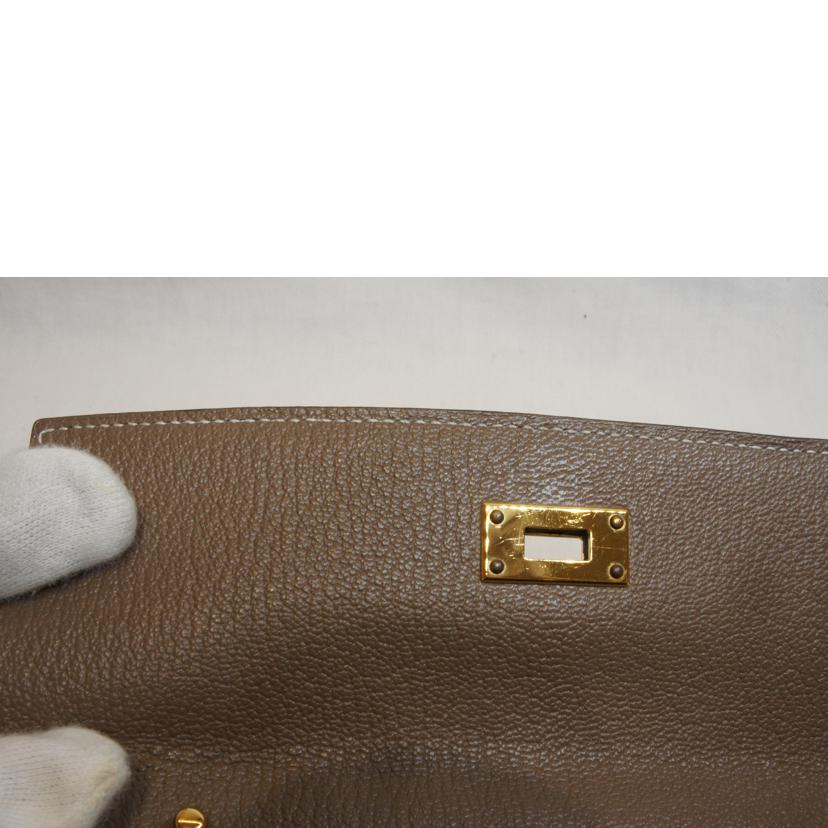 HERMES エルメス/ケリーウォレットトゥーゴー／シェブルミゾル／エトゥープ//Z/ABランク/92