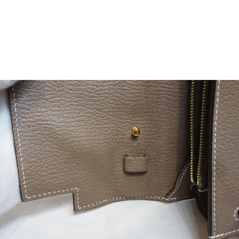 HERMES エルメス/ケリーウォレットトゥーゴー／シェブルミゾル／エトゥープ//Z/ABランク/92