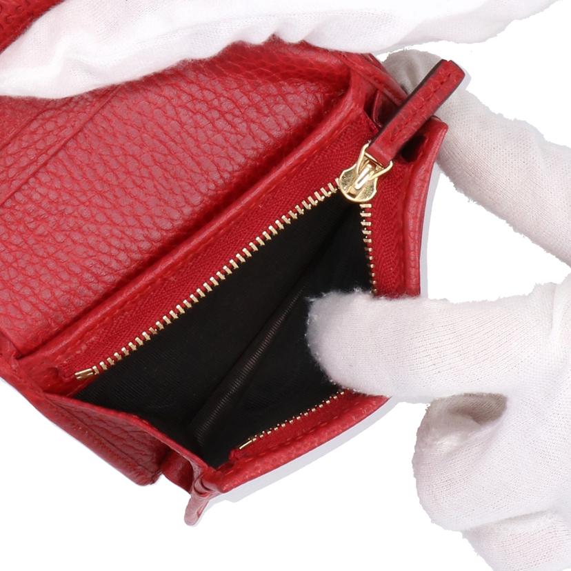 GUCCI グッチ/GGマーモント／コンパクトウォレット／レッド/456126//493***/Aランク/18