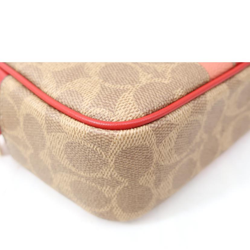 COACH コーチ/ミニ ジェイミー カメラバッグ・シグネチャー キャンバス・ストライプ ショルダーバック/CAQ-42//Aランク/65