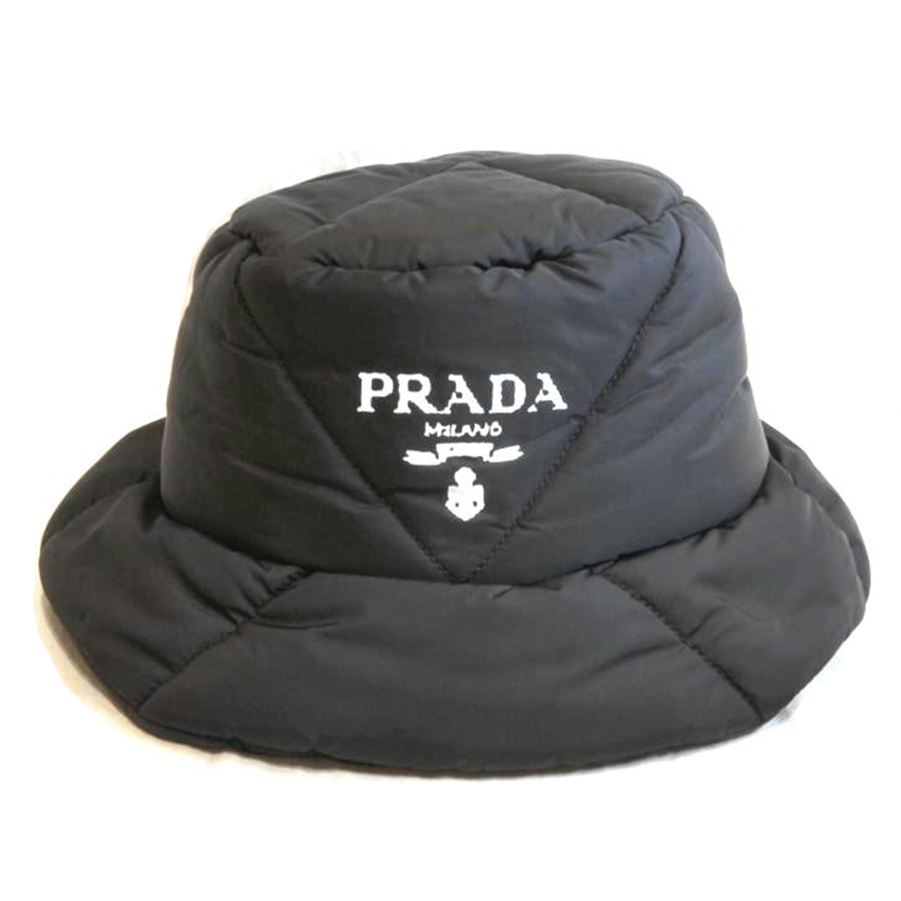 PRADA プラダ/Re－Nyronナイロンキルティングバケットハットブラック/2HC252//SAランク/92