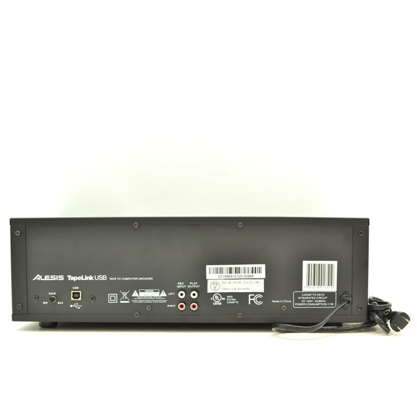 ALESIS アレシス/USB搭載　ダブルカセットデッキ/TAPE LINK USB//Sランク/75