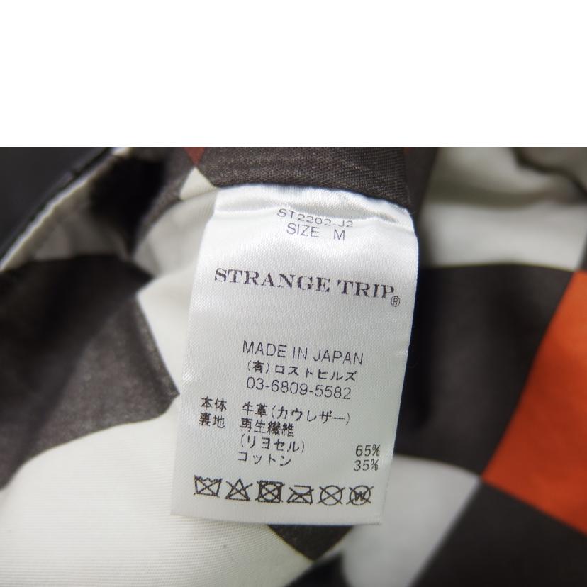 STRANGE　TRIP ｽﾄﾚﾝｼﾞﾄﾘｯﾌﾟ/STRANGE　TRIPレザーシングルライダース/ST2202-J2//ABランク/82