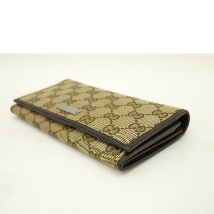 GUCCI グッチ/GGキャンバス二つ折り長財布／ブラウン/244946//095*/Aランク/69
