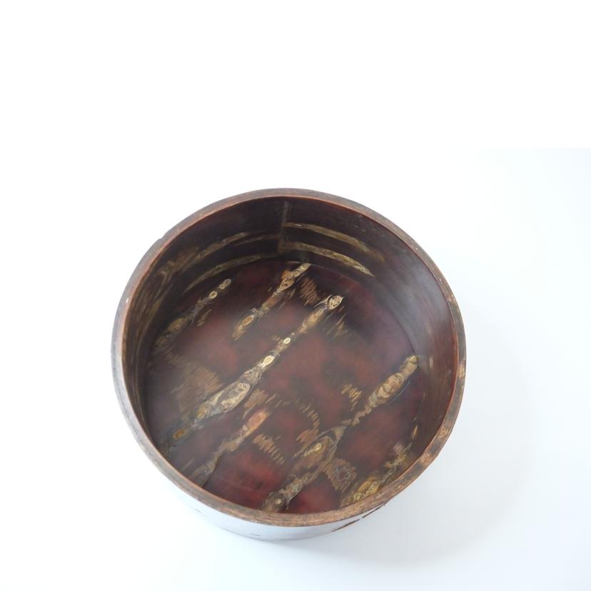 藤木伝四郎商店/総皮茶筒（平）散花/30280//Aランク/88