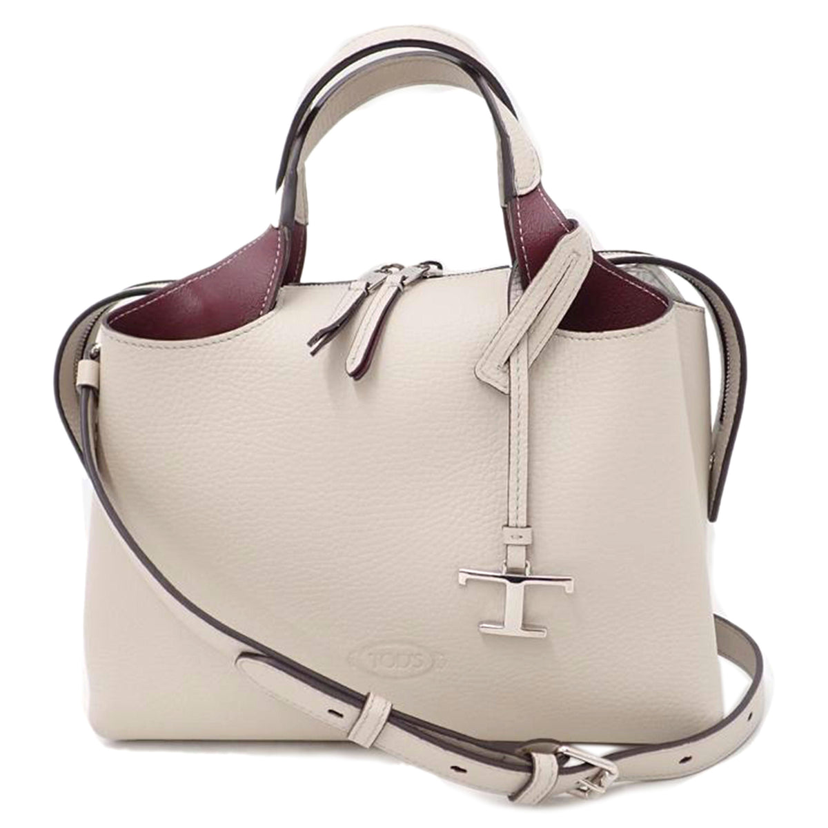 TODS トッズ/Tタイムレス2wayトート/アイボリー/XBWAPAHL200//NG5*/Aランク/69
