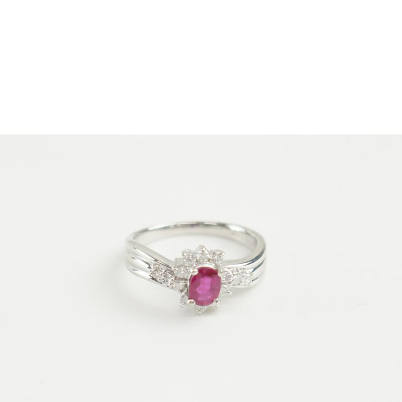 Pt900ルビーダイヤリング0．60＃12．5//ABランク/64