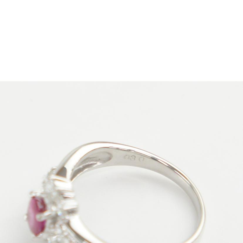 Pt900ルビーダイヤリング0．60＃12．5//ABランク/64