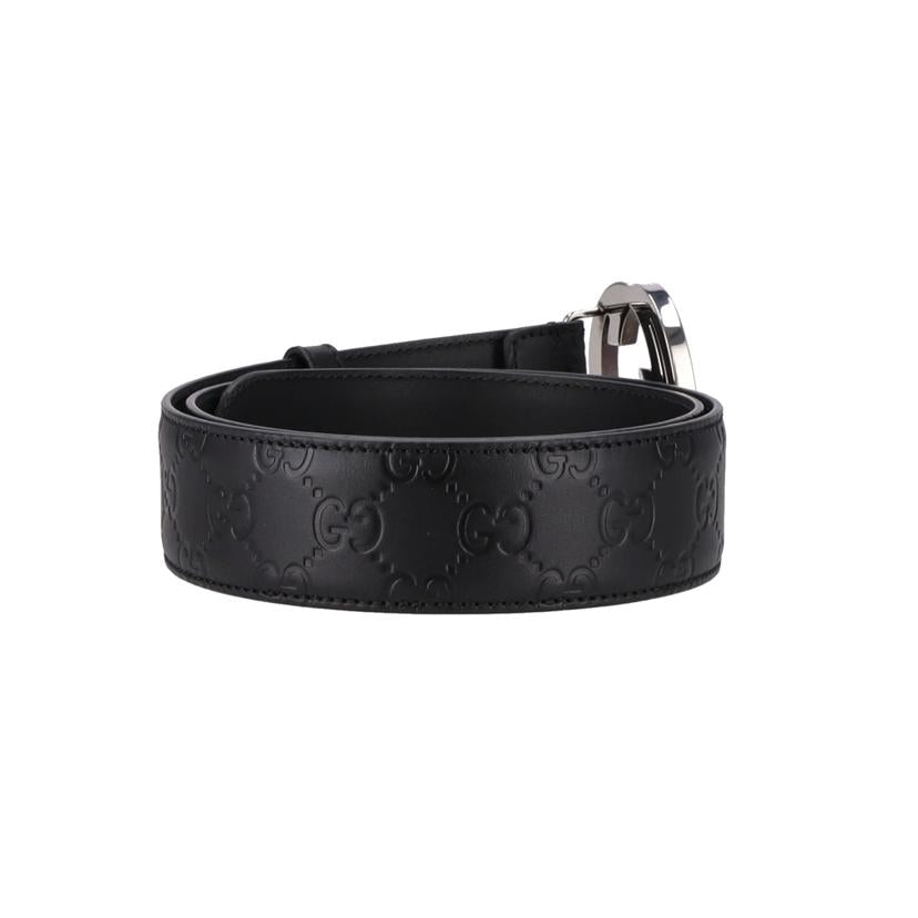 GUCCI グッチ/インターロッキングG／レザーベルト／ブラック/411924//ｻｲｽﾞ:80-90/SAランク/91