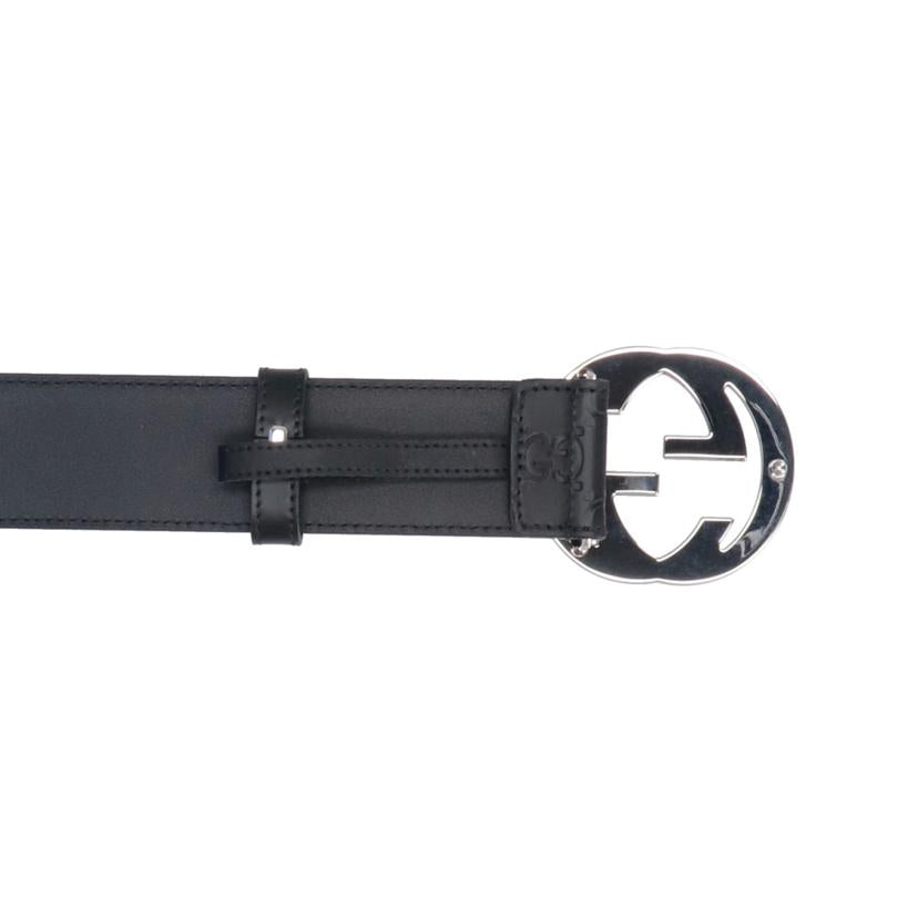 GUCCI グッチ/インターロッキングG／レザーベルト／ブラック/411924//ｻｲｽﾞ:80-90/SAランク/91