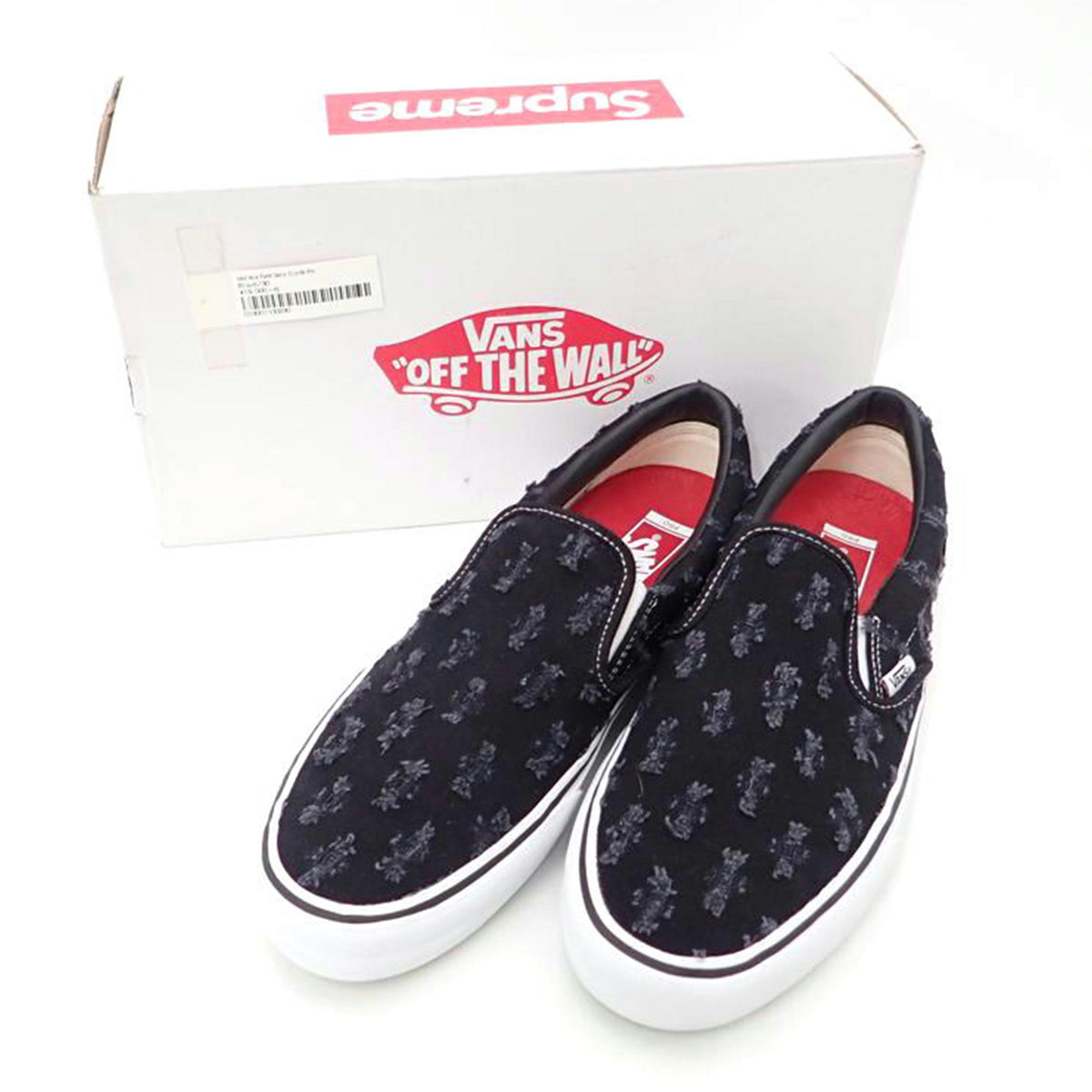 VANS×Supreme ヴァンズ×シュプリーム/Hole Punchスリッポン//Sランク/69