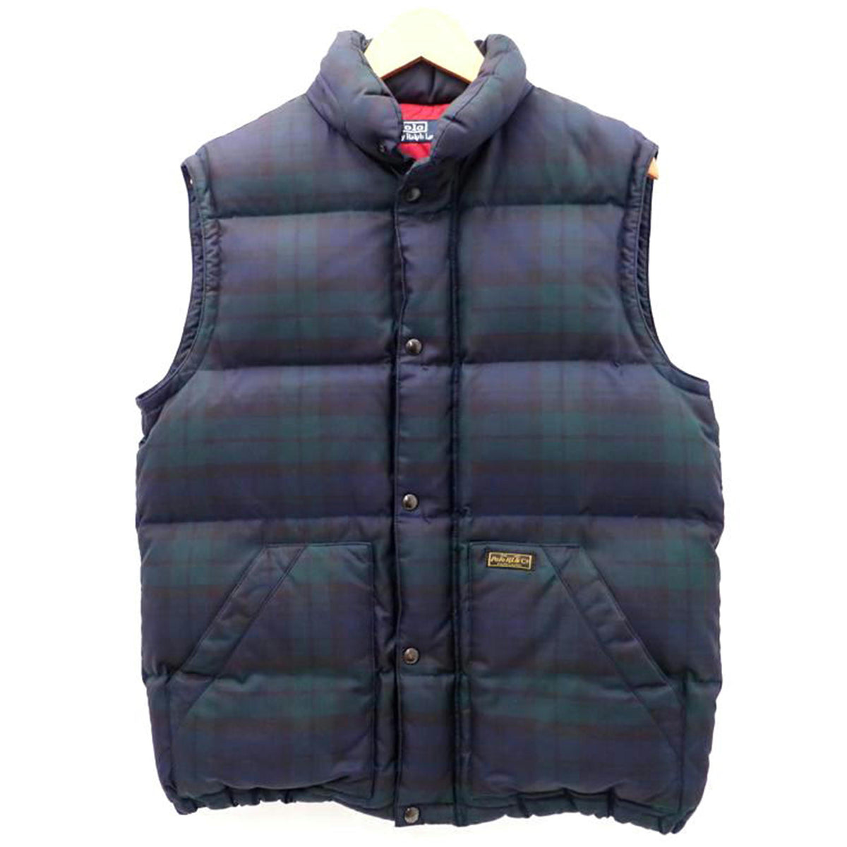 Ralph Lauren ラルフローレン/90sチェック柄ダウンベスト//ABランク/69