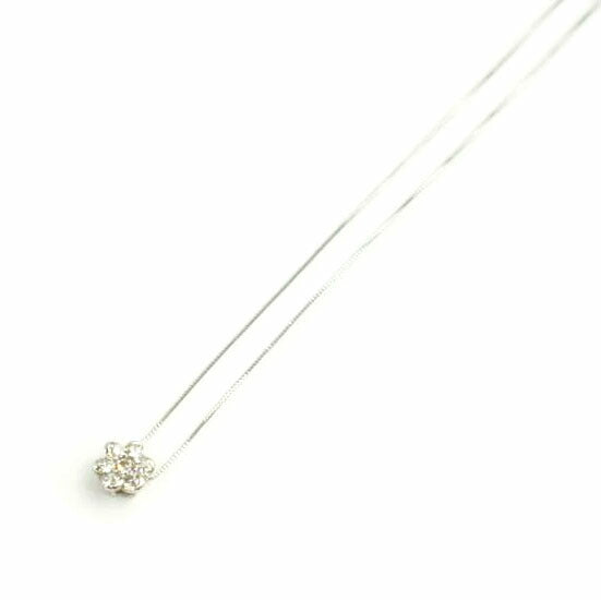 K18WGダイヤネックレス0．50ct　2．0g//ABランク/64