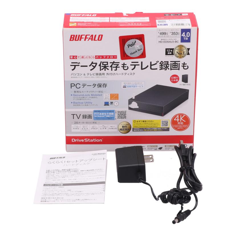 BUFFALO バッファロー　/外付けHDD　4TB/HD-EDS4U3-BC//10549811100204/ABランク/77