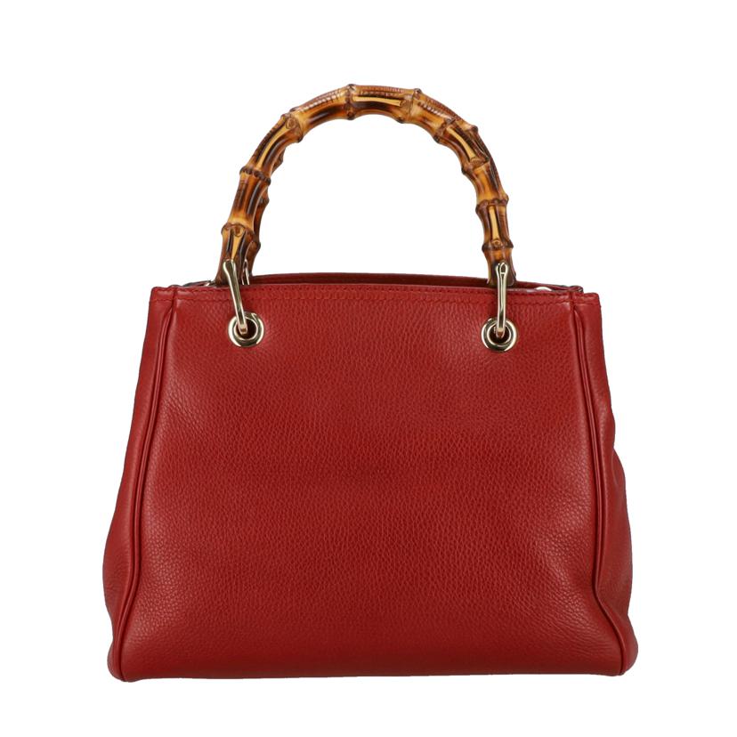 GUCCI グッチ/バンブー2wayレザーハンド／レッド/336032//520***/ABランク/20