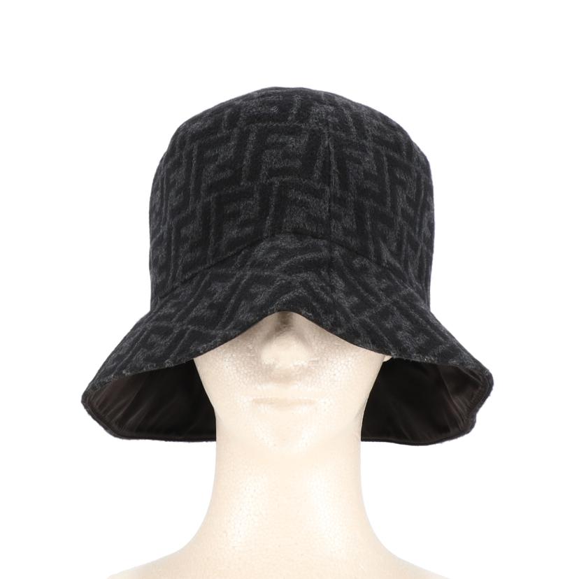 FENDI フェンディ/ズッカ柄ウールバケットハット／ブラック／約60cm/FXQ801 AH7K//Aランク/25