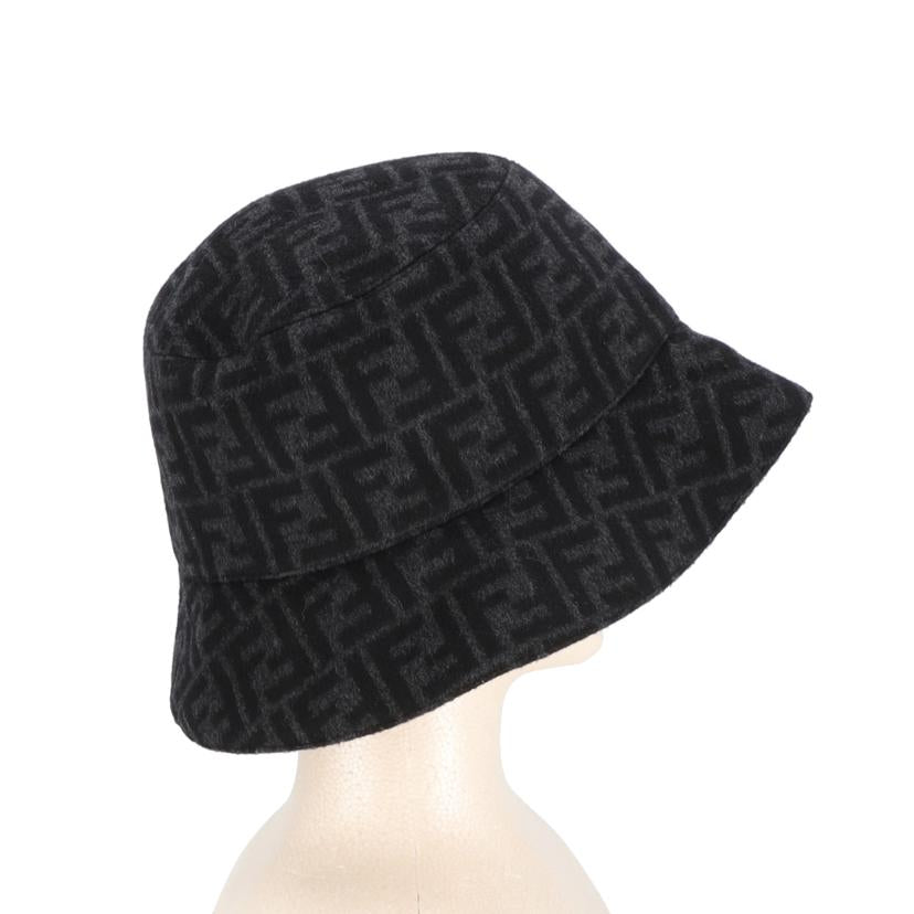 FENDI フェンディ/ズッカ柄ウールバケットハット／ブラック／約60cm/FXQ801 AH7K//Aランク/25