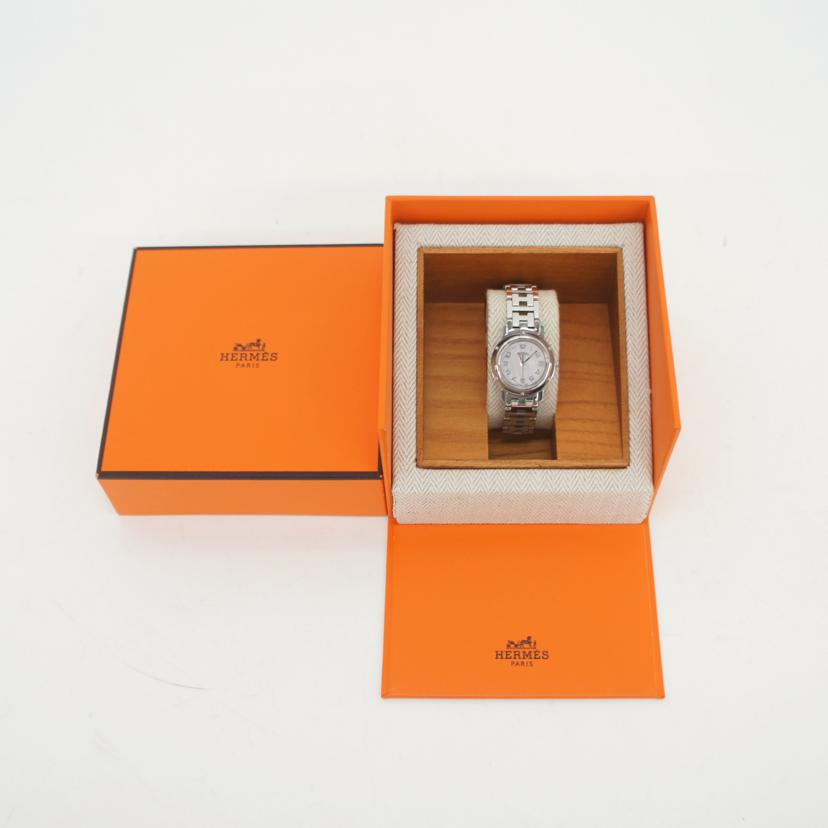 HERMES エルメス/クリッパー・ナクレ・ピンクシェル/レディース/クオーツ/CL4.210//225****/Bランク/40