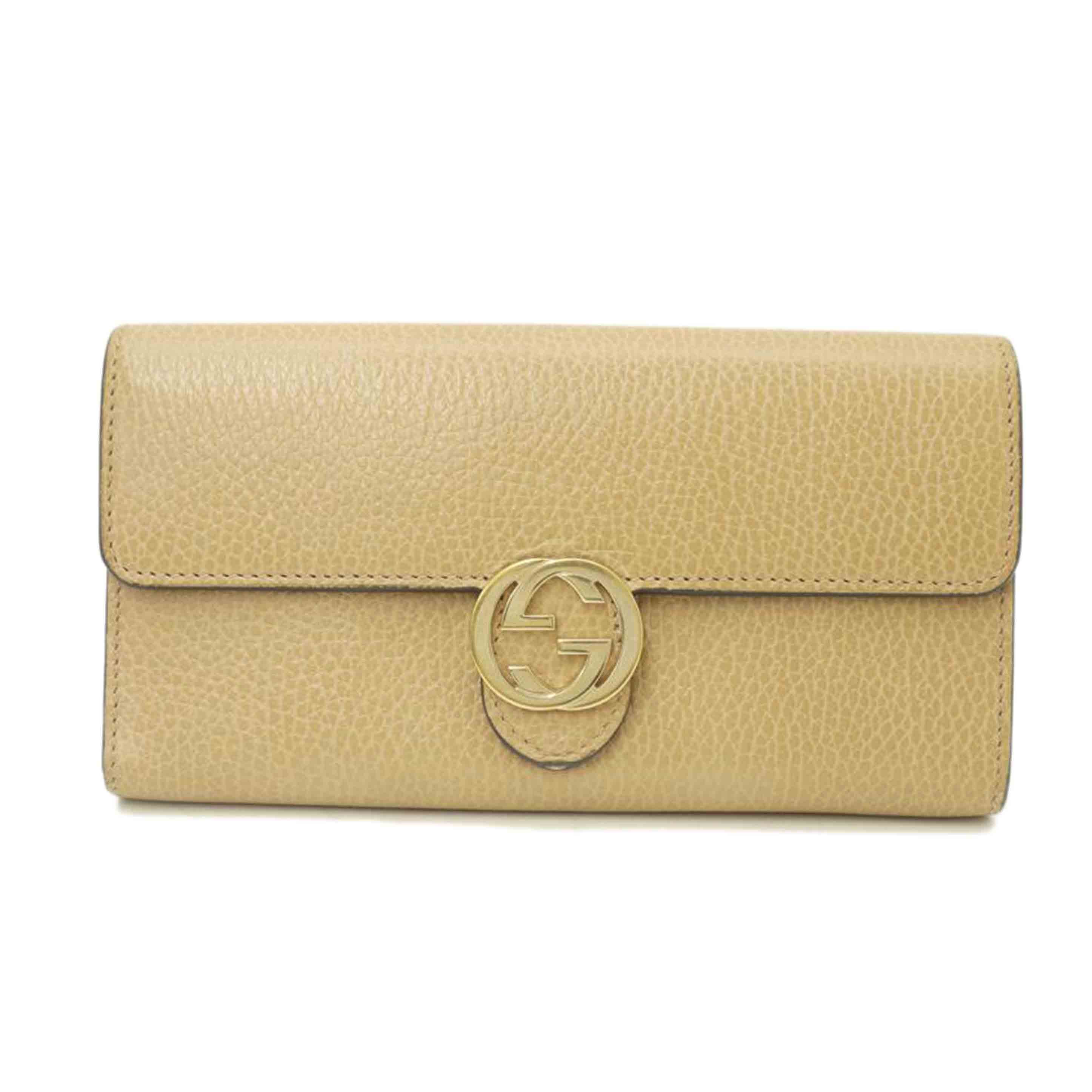 GUCCI グッチ/インターロッキングG二つ折り長財布／ブラウン/598166//525***/Aランク/69