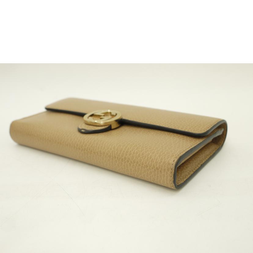 GUCCI グッチ/インターロッキングG二つ折り長財布／ブラウン/598166//525***/Aランク/69