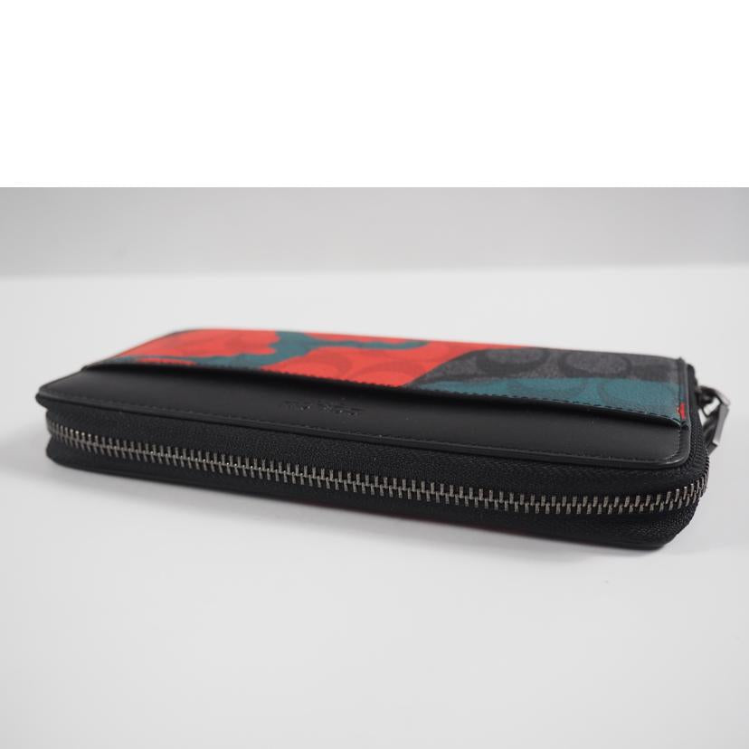 ＣＯＡＣＨ コーチ/ラウンドファスナー長財布／シグネチャーカモフラプリント／マルチ黒赤/87189//ABランク/79