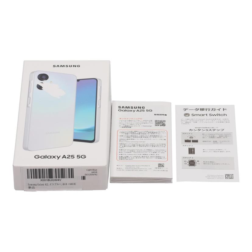 SAMSUNG　au サムスン　/スマートフォン／Galaxy　A25　5G　64GB/SCG33//RFCY91GRJBX/Aランク/63