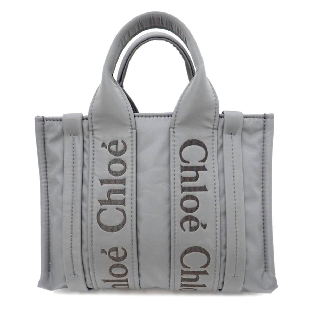 Chloe クロエ/ウッディナイロン2wayトート/グレー/CHC23WS397L41066//Aランク/69