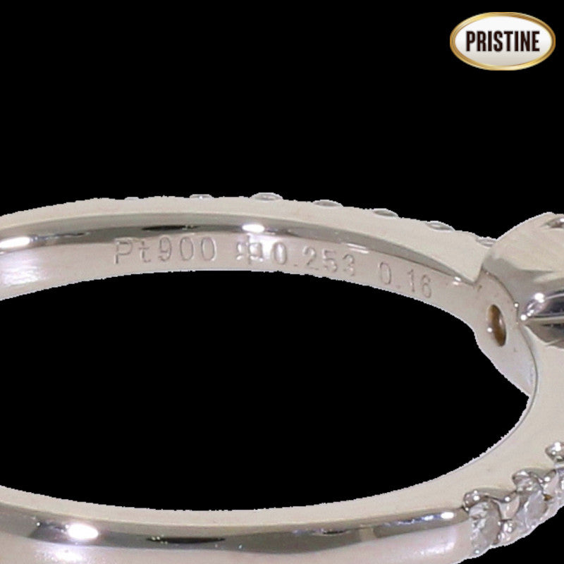 Pt900ダイヤリング0．253／0．16ct　＃10//SAランク/75