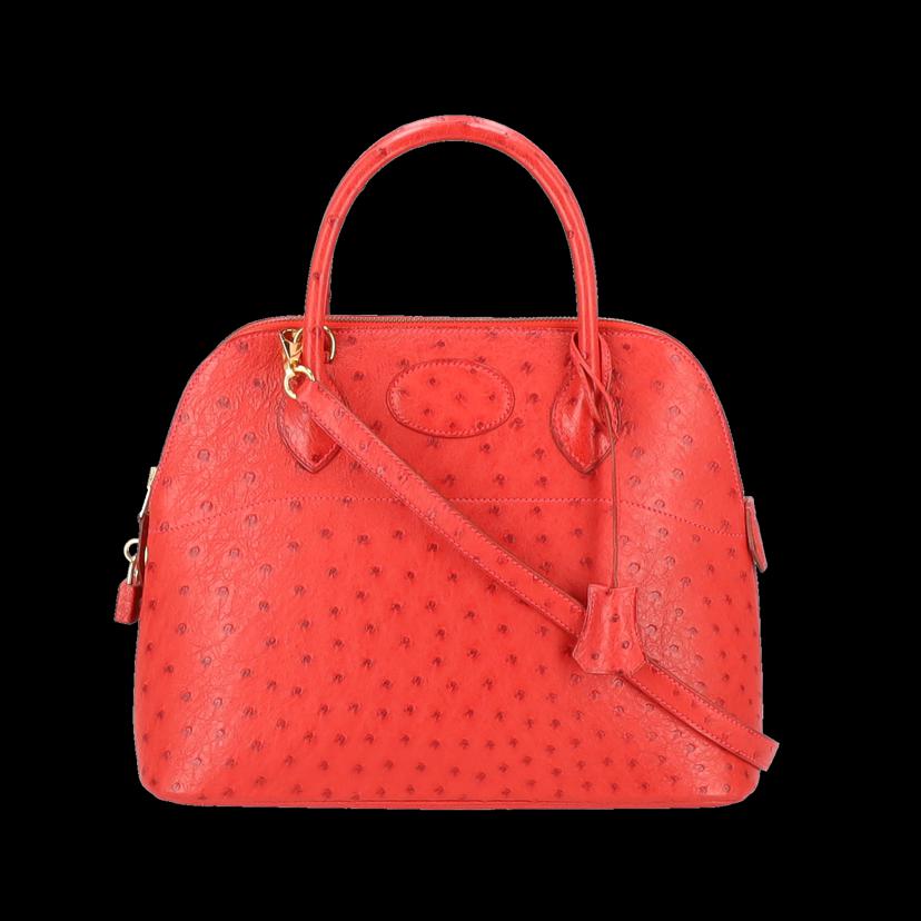 HERMES　 エルメス/ボリード31／オーストリッチ／ルージュヴィフ//□G/Aランク/75
