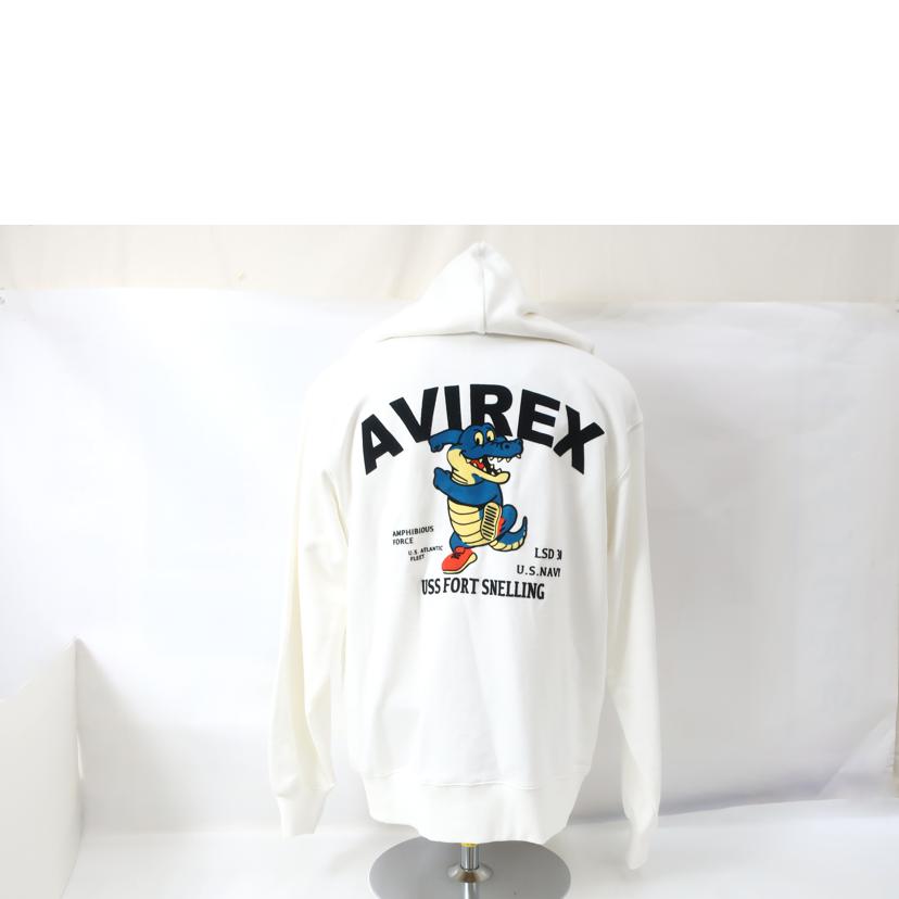 AVIREX アヴィレックス/フォーストネリング　ジップアップ　Lサイズ　ホワイト　ワニ/783-4231008//SAランク/65