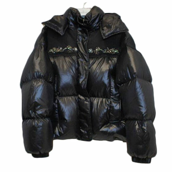 MONCLER モンクレール/MUAREラインストーンナイロンダウンジャケットブラック//Aランク/92