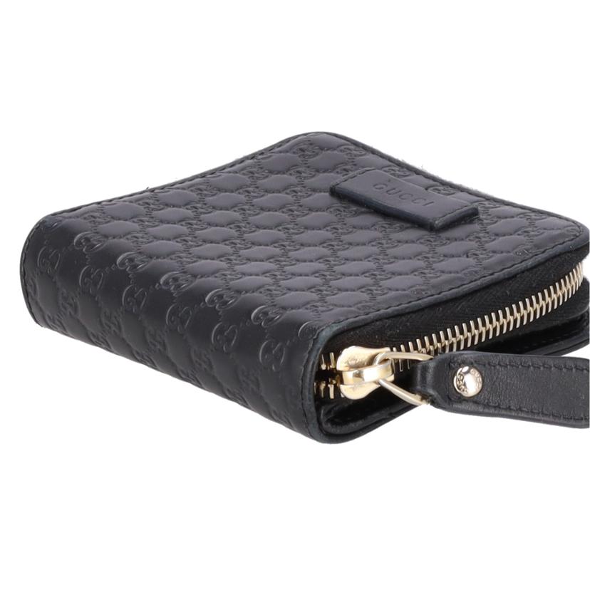 GUCCI グッチ/マイクログッチシマ／二つ折りコンパクトウォレット／ブラック/449395//525***/ABランク/18