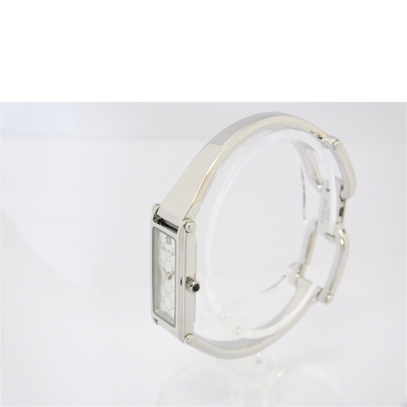 GUCCI グッチ/スクエアフェイス／1Pダイヤ／バングルウォッチ／レディースクォーツ/1500L//140*****/Bランク/88