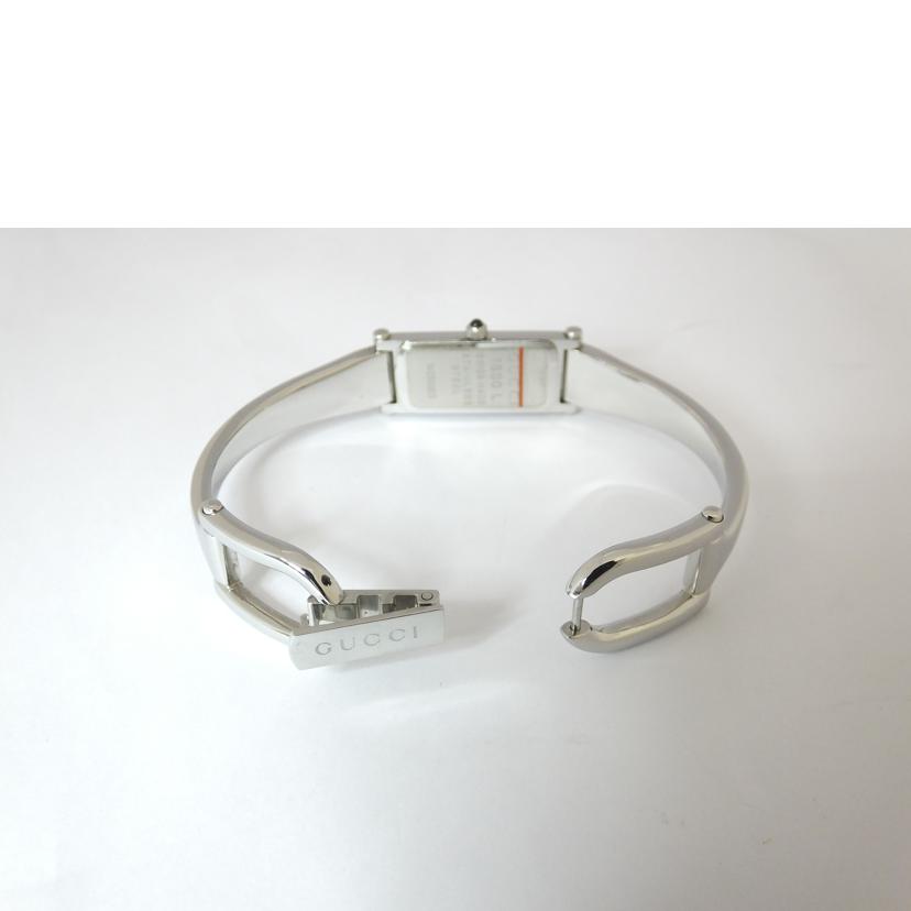 GUCCI グッチ/スクエアフェイス／1Pダイヤ／バングルウォッチ／レディースクォーツ/1500L//140*****/Bランク/88