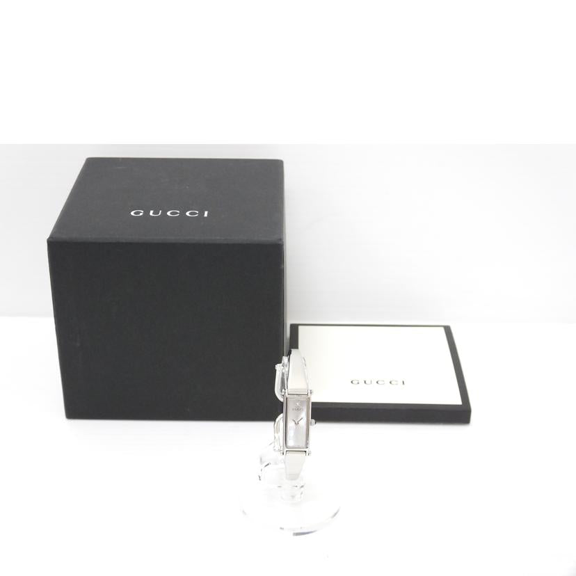 GUCCI グッチ/スクエアフェイス／1Pダイヤ／バングルウォッチ／レディースクォーツ/1500L//140*****/Bランク/88
