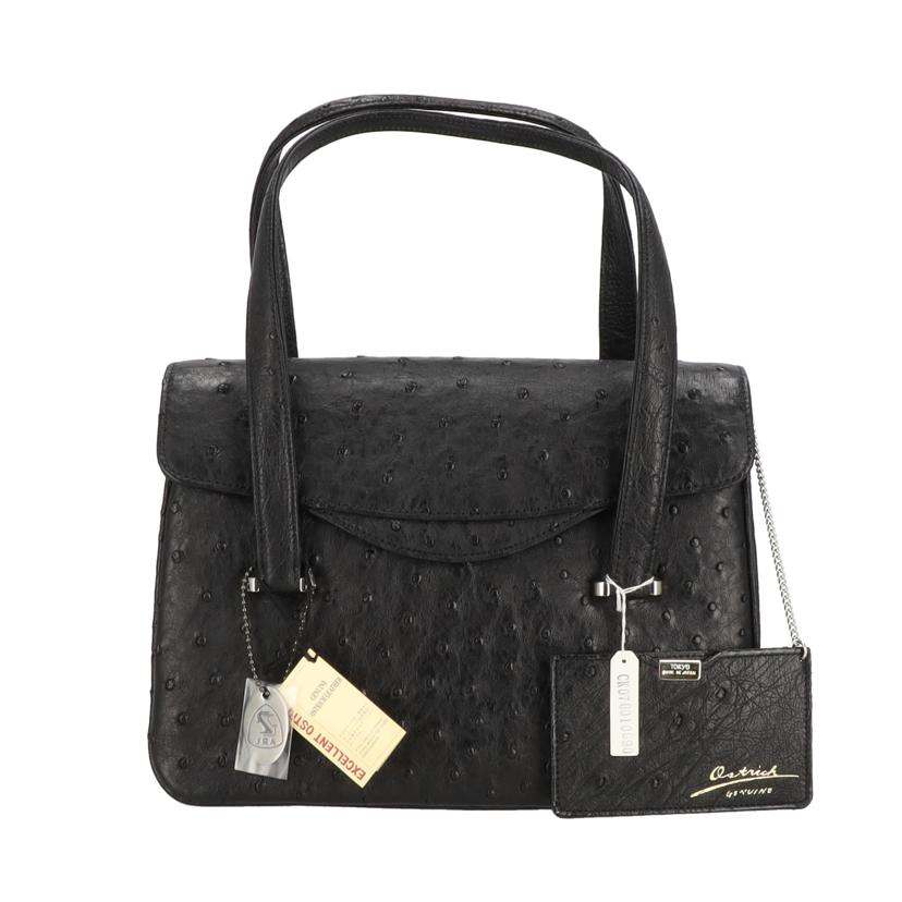 オーストリッチハンドバッグ／ブラック//JRA155/SAランク/18