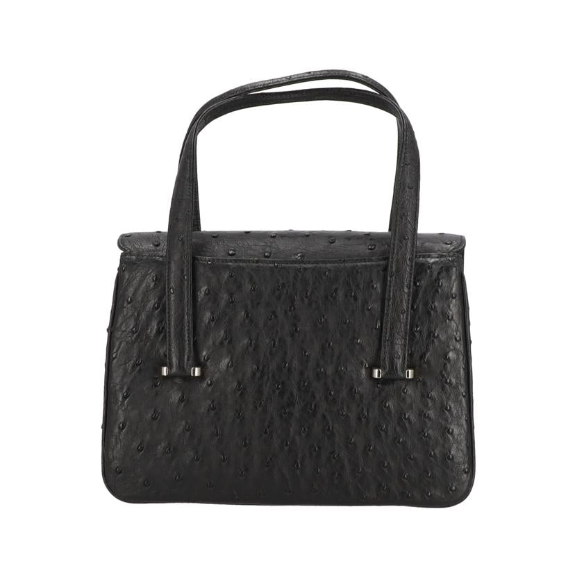 オーストリッチハンドバッグ／ブラック//JRA155/SAランク/18