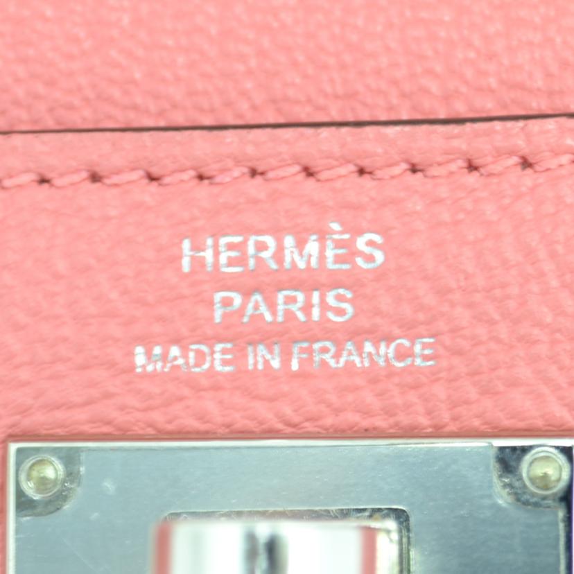 HERMES エルメス/ケリーポケットコンパクト／シェーブル／ピンク／SV金具//D M**************/SAランク/75