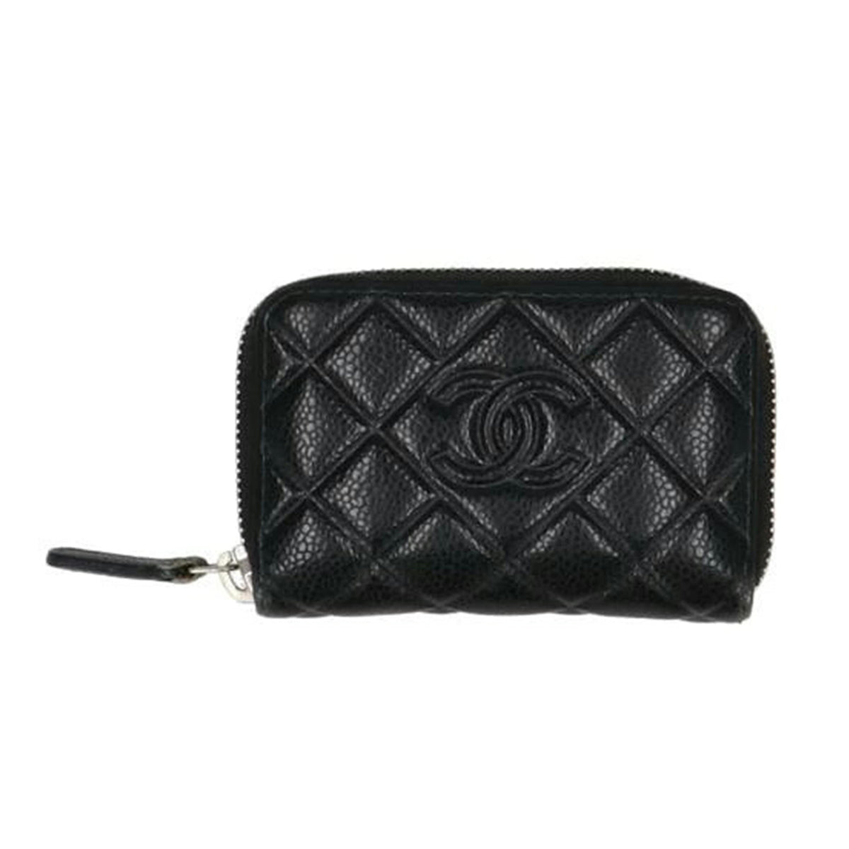 CHANEL シャネル/キャビアスキンマトラッセコインケース/ブラック//227*****/ABランク/40