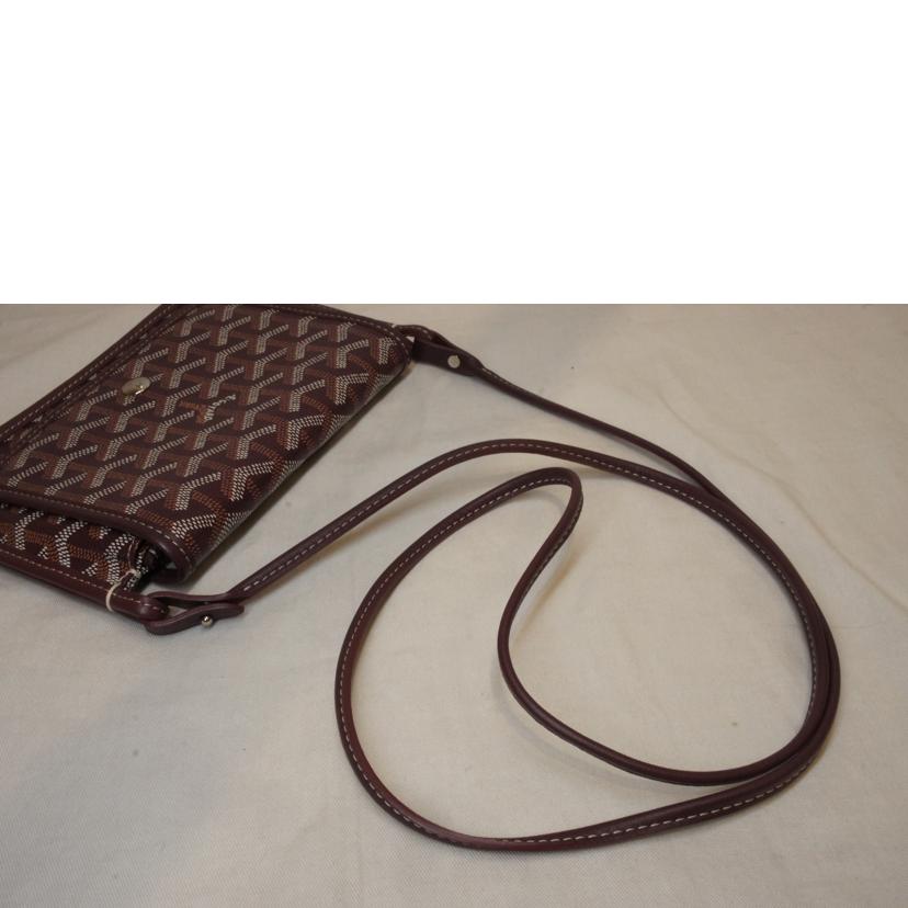 GOYARD ゴヤール/プリュメ／ポシェットポーチショルダー／ワイン//Aランク/92