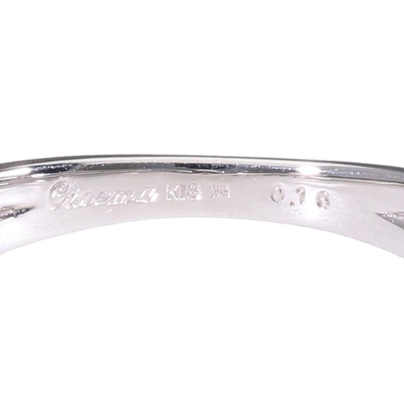 K18WGダイヤリング0．16ct//Aランク/65
