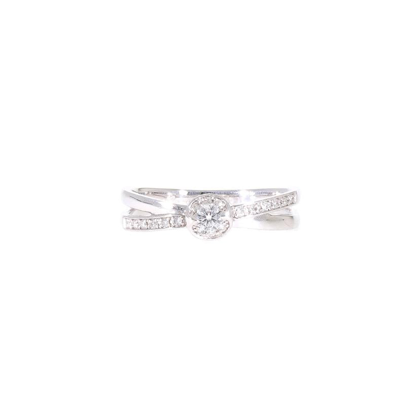 /　K18WGダイヤリング0．16ct//Aランク/76