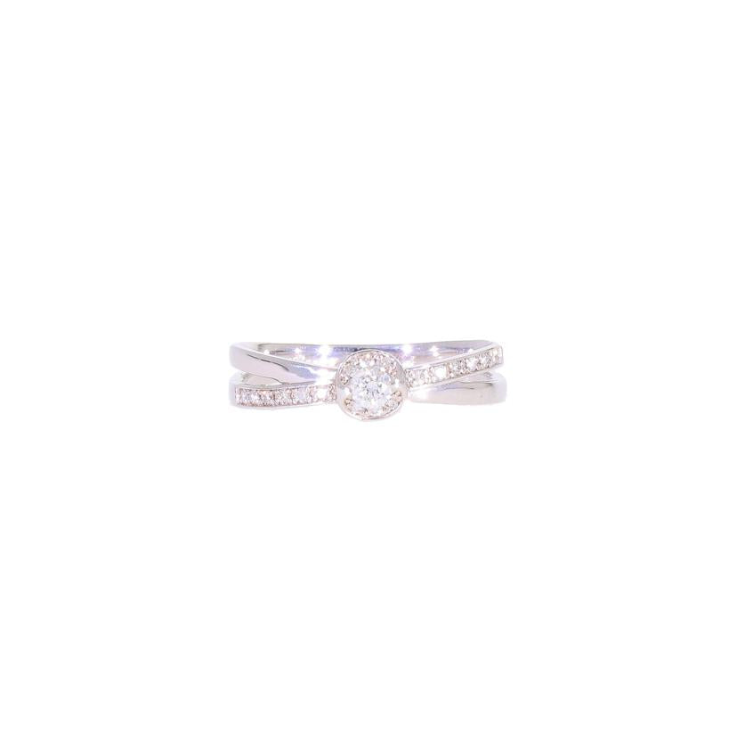 /　K18WGダイヤリング0．16ct//Aランク/65