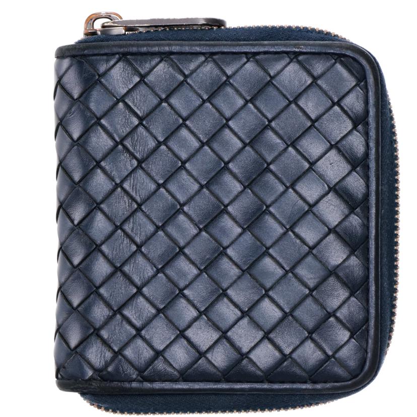 BOTTEGA　VENETA ボッテガヴェネタ/イントレチャート／ミニウォレット／レザー／ネイビー//P00*******/Bランク/19