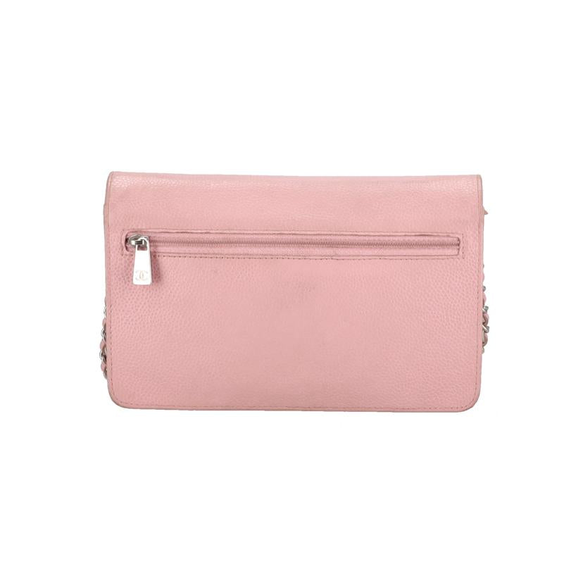 CHANEL シャネル/ココマーク／キャビアスキンチェーンウォレット／ピンク/A13509//920****/Bランク/18