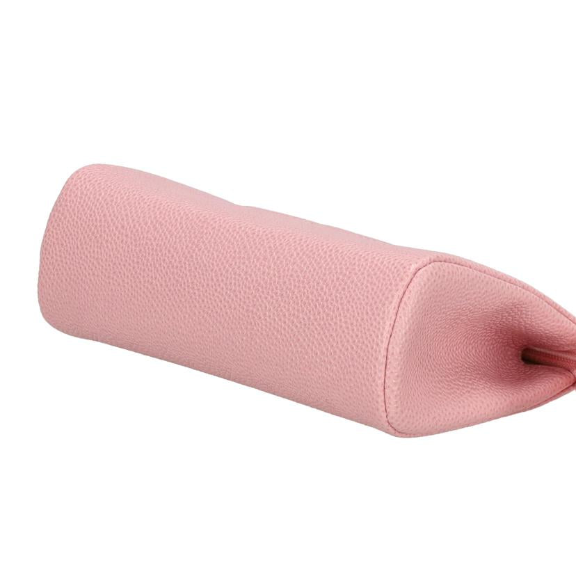 CHANEL シャネル/ココマーク／キャビスキン／コスメポーチ／ピンク//991****/Bランク/18