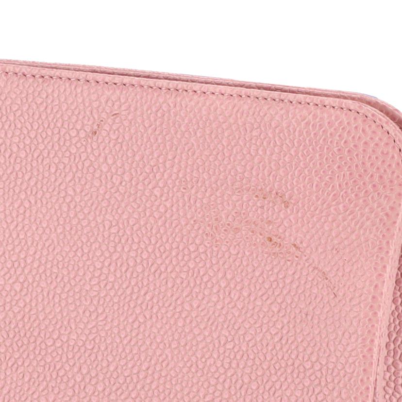 CHANEL シャネル/ココマーク／キャビスキン／コスメポーチ／ピンク//991****/Bランク/18