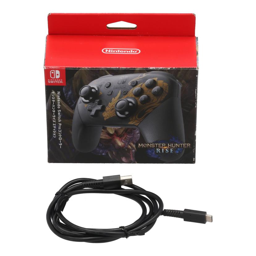 NINTENDO 任天堂 /Switch Pro コントローラー モンスターハンターライズ/HAC-A-FSSKN//XEL70081725192/Bランク/01