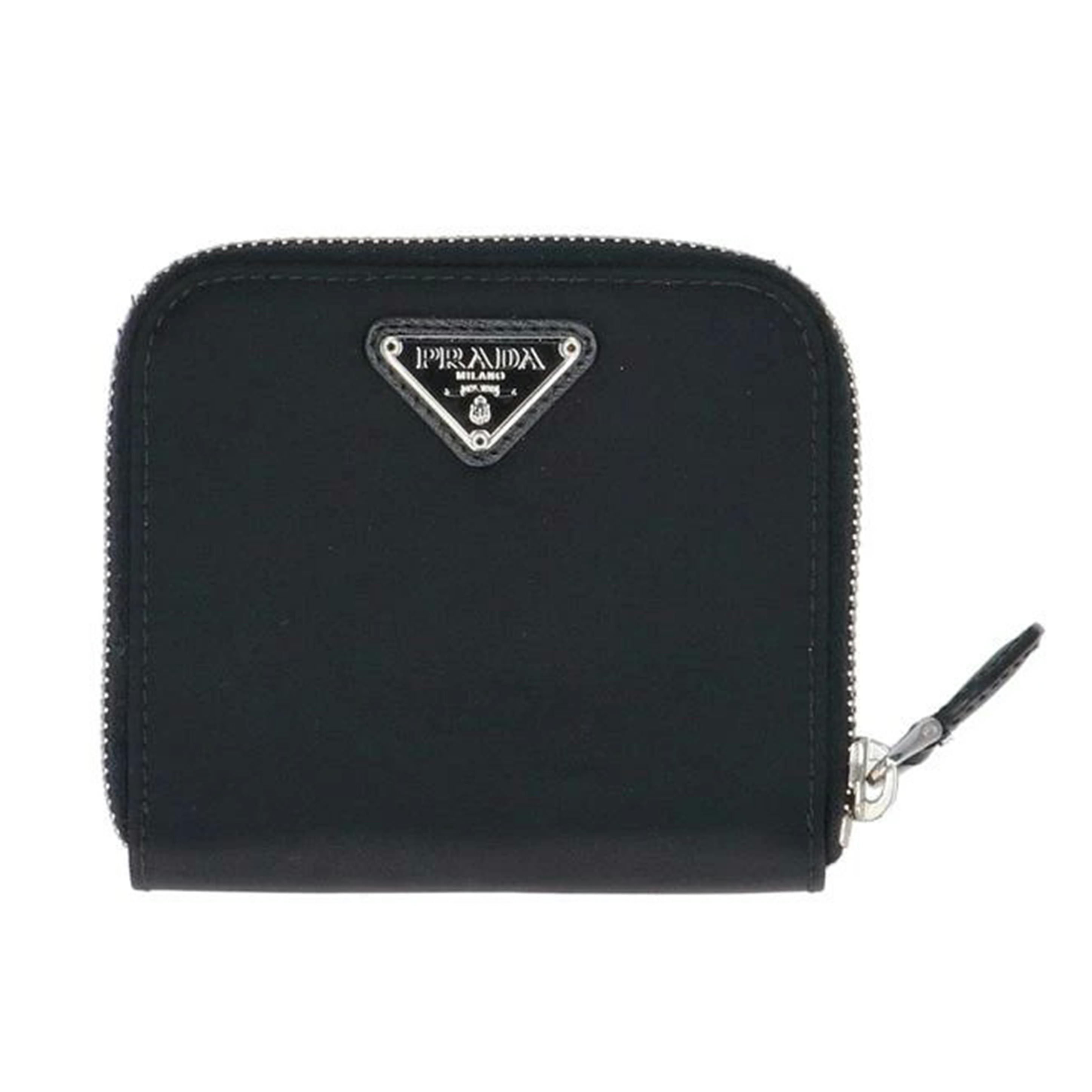 PRADA プラダ/テスート／ラウンドファスナーコンパクトウォレット／ネロ/1M0522//176/Aランク/18